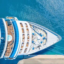 cruise ship from above